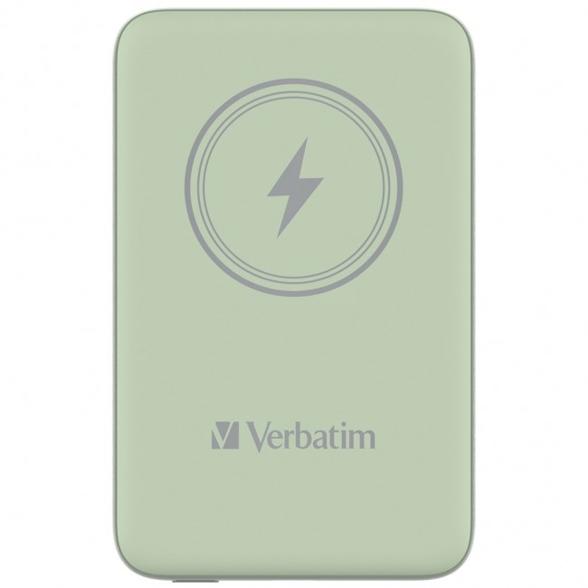Verbatim Charge 'n' Go Magnetic Wireless Power Bank 10000mAh Green Verbatim Charge 'n' Go Magnetic Wireless Power Bank 10000mAh Green
