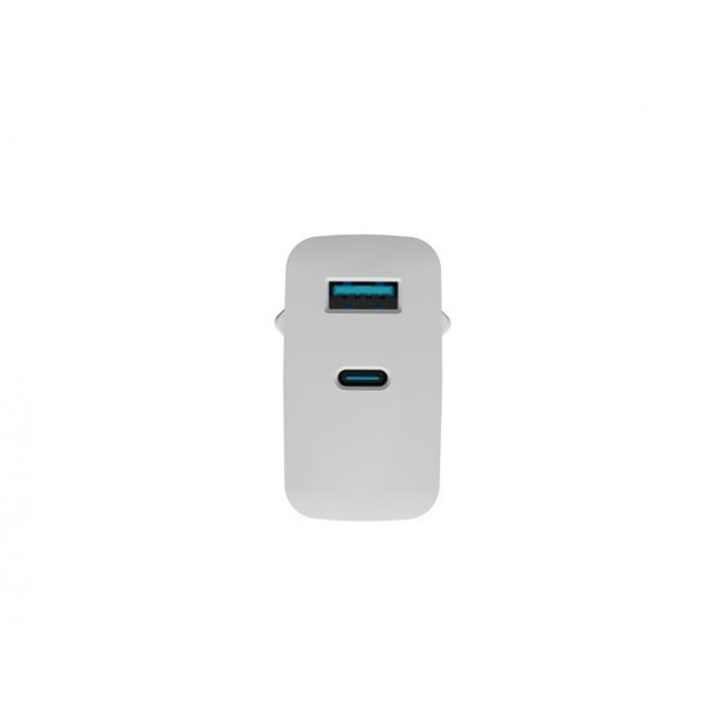 NATEC RIBERA GAN CHARGER 1X USB-A + 1X USB-C 45W WHITE
