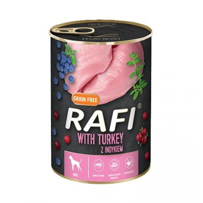 Dolina Noteci Rafi Dog wet food with turkey, blueberries and cranberries - 800g Dolina Noteci Rafi Dog wet food with turkey, blueberries and cranberries - 800g