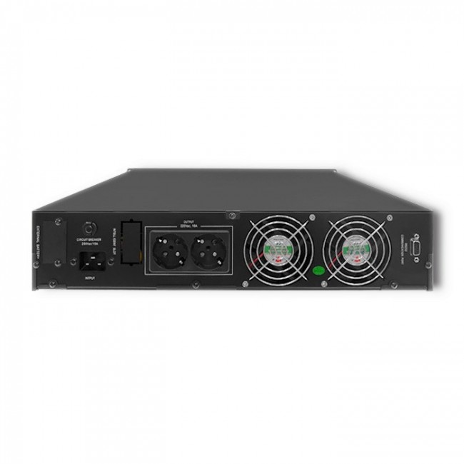 Qoltec 53946 Uninterruptible power supply UPS RACK | 2KVA | 1600 W | LCD