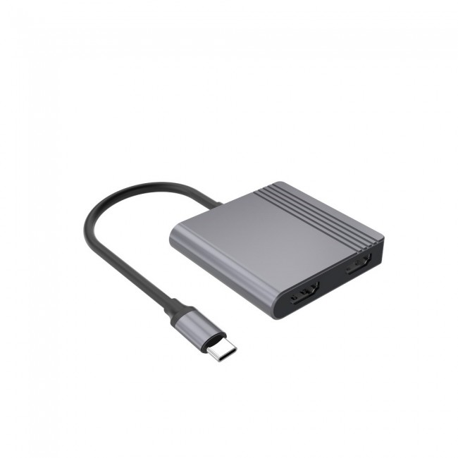 Gembird A-CM-COMBO3-04 interface hub USB Type-C 5000 Mbit/s Grey