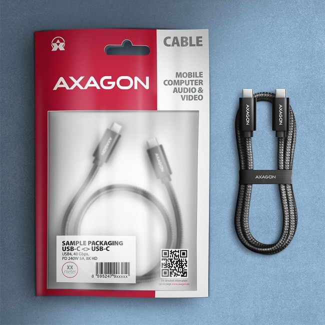 Axagon BUCM4X-CM10AB USB cable USB 3.2 Gen 2x2 1 m USB C Black