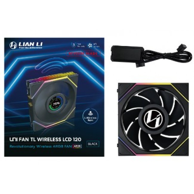 Lian Li Uni Fan TL120 LCD Reverse Blade Wireless Computer case 12 cm Black 1 pc(s) Lian Li Uni Fan TL120 LCD Reverse Blade Wireless Computer case 12 cm Black 1 pc(s)