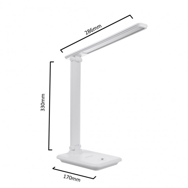 Maclean MCE614W Dimmable LED Desk Lamp Adjustable Folding 9W IP20 3000K 4500K 6500K Maclean MCE614W Dimmable LED Desk Lamp Adjustable Folding 9W IP20 3000K 4500K 6500K