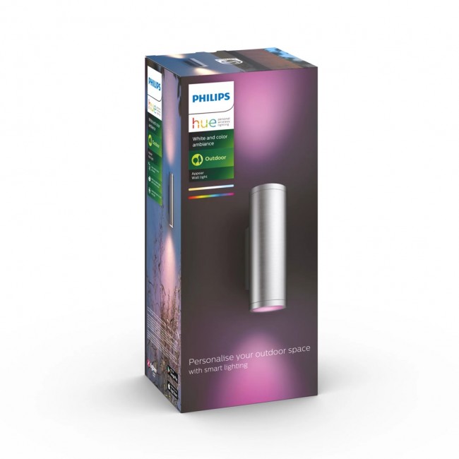 Philips Hue White and colour ambience Appear Outdoor wall light Philips Hue White and colour ambience Appear Outdoor wall light
