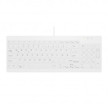 Contour Design Active Key Contour QuickClean Medical Keyboard Removable Cover Compact Wired White DE C7012