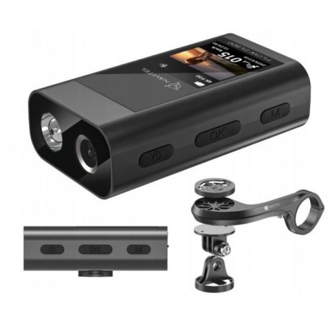 NAVITEL FLOW DL800 4K HDR GPS bicycle dashcam 430lm bicycle light