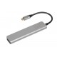 iBox IUH3SL4K interface hub USB Type-C 5000 Mbit/s Silver