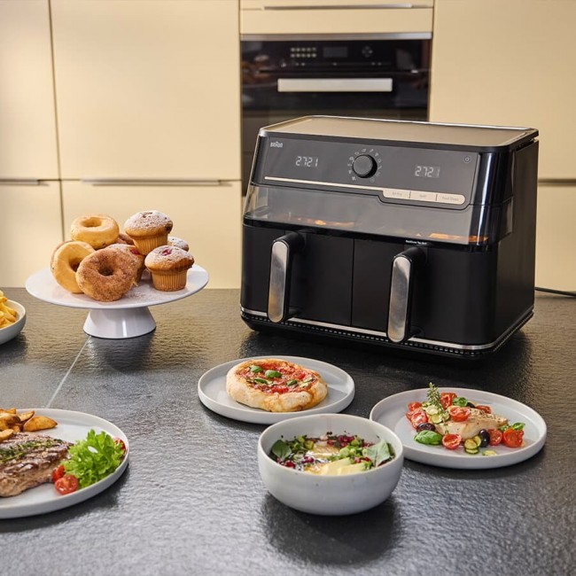 Braun TwinCook 5 Double 10 L Stand-alone 2800 W Hot air fryer Black Braun TwinCook 5 Double 10 L Stand-alone 2800 W Hot air fryer Black