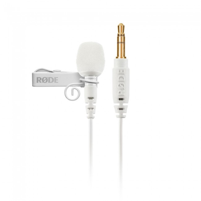 R DE LAVALIER GO microphone, White Clip-on microphone