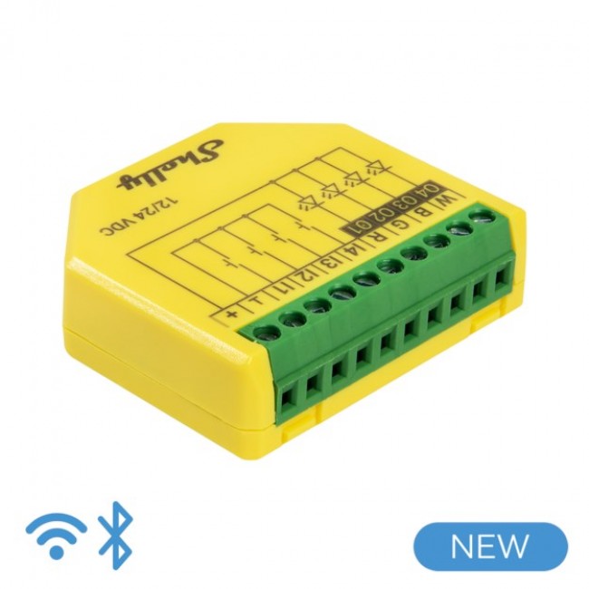 Shelly Plus RGBW PM Wireless Green, Yellow
