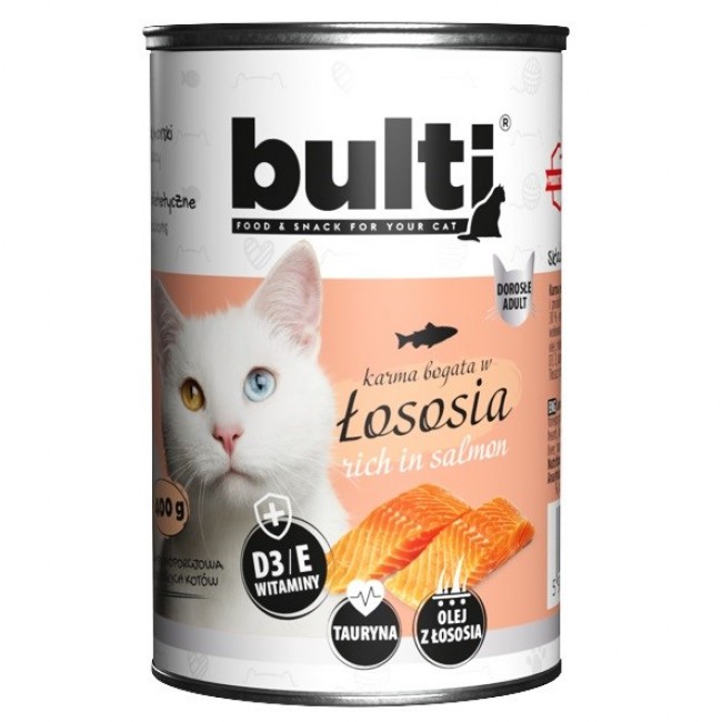 BULTI Rich in salmon - wet cat food - 400g BULTI Rich in salmon - wet cat food - 400g