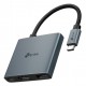 TP-Link UH3020C interface hub USB Type-C 5000 Mbit/s Grey TP-Link UH3020C interface hub USB Type-C 5000 Mbit/s Grey