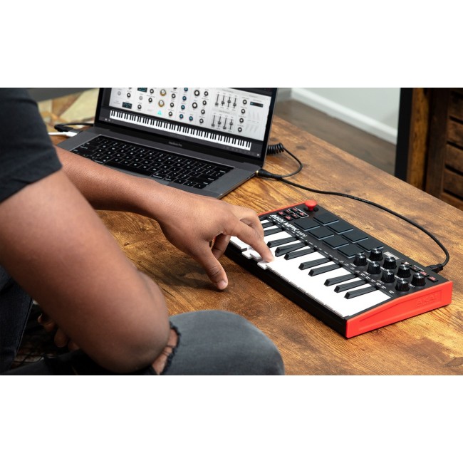 AKAI MPK Mini MK3 Control keyboard Pad controller MIDI USB Black, Red AKAI MPK Mini MK3 Control keyboard Pad controller MIDI USB Black, Red