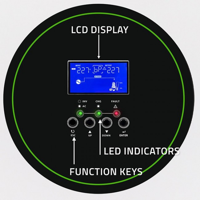 Hybrid solar inverter Off-Grid 6.2kVA 6.2kW