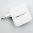 Qoltec 140W GaN Wall Charger | 5-20V | 2.5-5A | 3 x USB-C PD | 1 x USB QC 3.0 | White Qoltec 140W GaN Wall Charger | 5-20V | 2.5-5A | 3 x USB-C PD | 1 x USB QC 3.0 | White