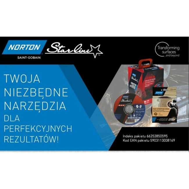 NORTON TARCZA.STARLINE 125mmx1,0/100szt WIADERKO+ CIERNICA W KNINOWA