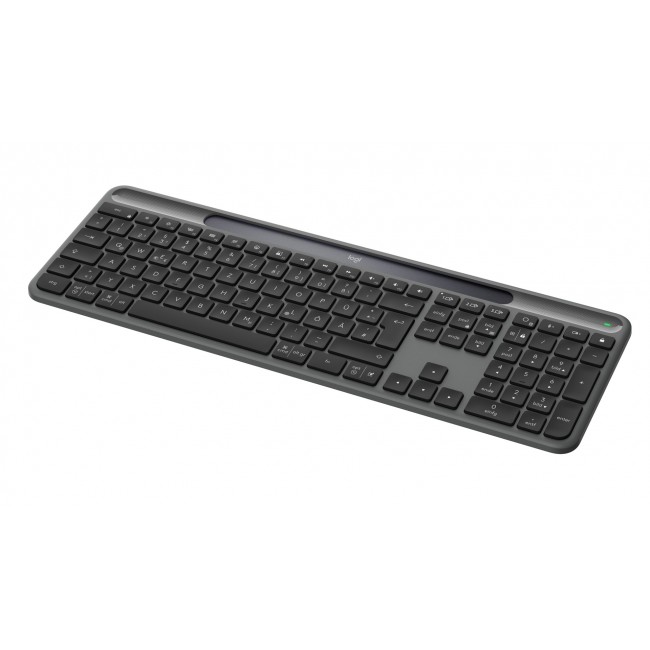 Logitech Signature Slim Solar+ K980 keyboard Universal RF Wireless + Bluetooth QWERTZ German Graphite
