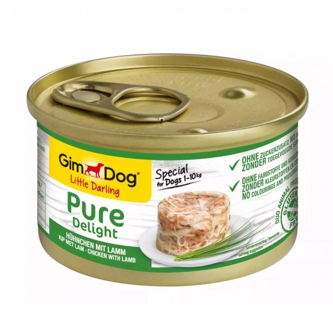GIMDOG Little Darling Pure Delight Chicken with lamb - wet dog food - 85g GIMDOG Little Darling Pure Delight Chicken with lamb - wet dog food - 85g