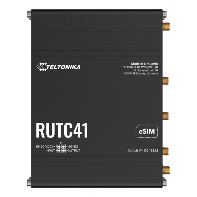 Teltonika RUTC41 wireless router Gigabit Ethernet Dual-band (2.4 GHz / 5 GHz) 5G Black
