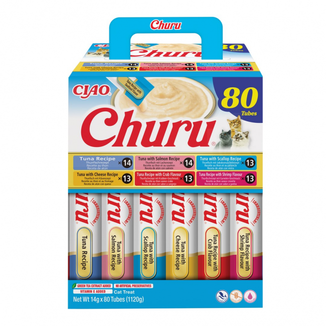 INABA Churu Tuna mix - cat treats - 80x14g INABA Churu Tuna mix - cat treats - 80x14g