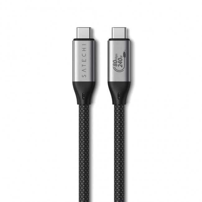Satechi USB4 V2 Pro Cable USB cable USB4 Gen 4x2 1.2 m USB C 120 Gbit/s 240 W Silver, Black