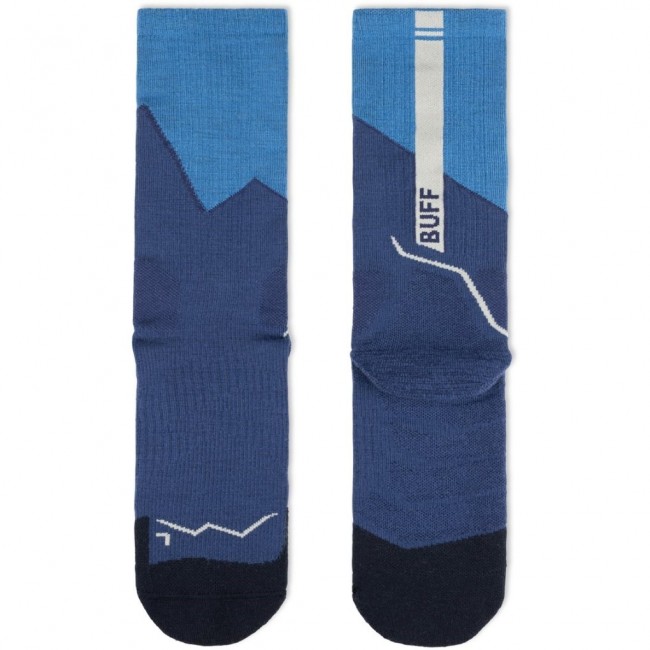 BUFF Merino MW Crew Socks MWC1 Socks, Blue L