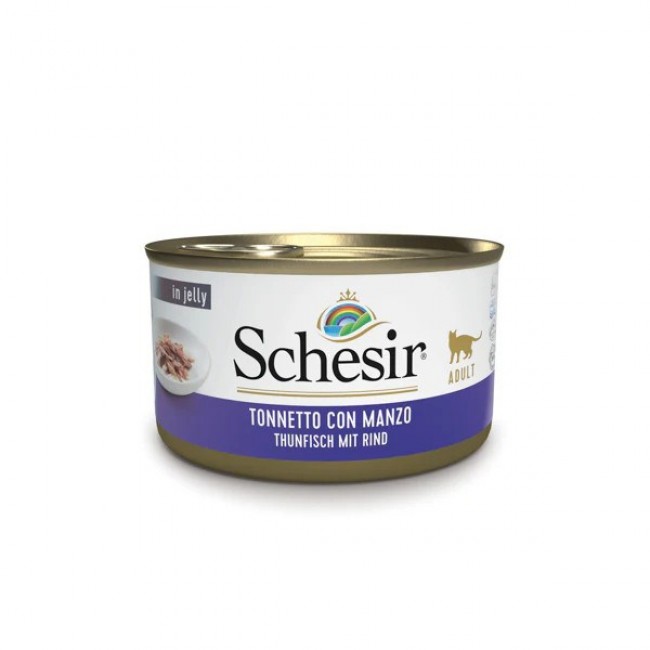 SCHESIR Tuna with beef in jelly - wet cat food - 85g