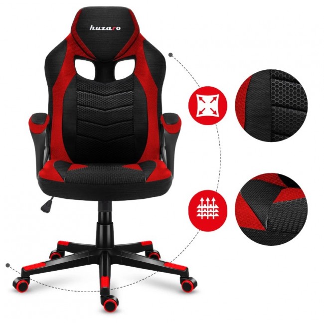 Huzaro FORCE 2.5 Red Mesh gaming chair