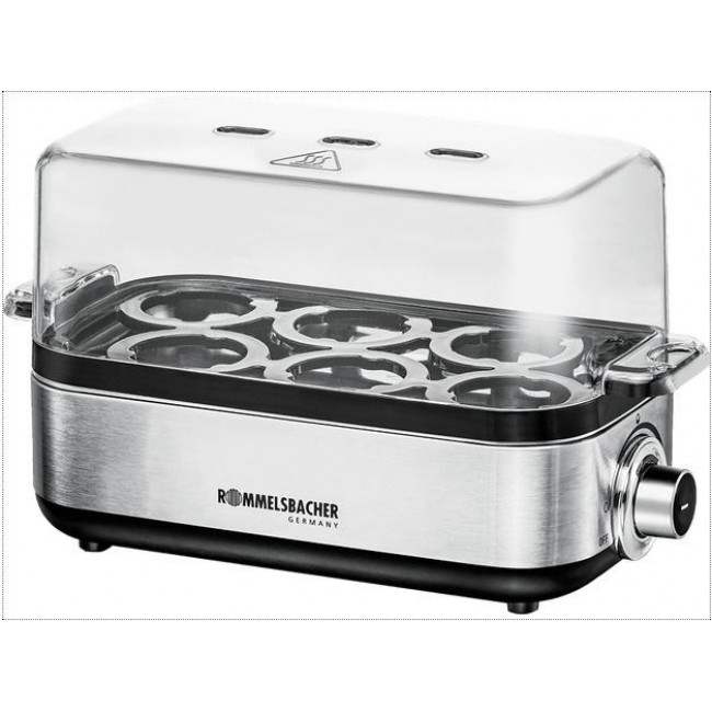 Rommelsbacher ER 600 egg cooker 6 egg(s) 400 W Stainless steel, Transparent Rommelsbacher ER 600 egg cooker 6 egg(s) 400 W Stainless steel, Transparent