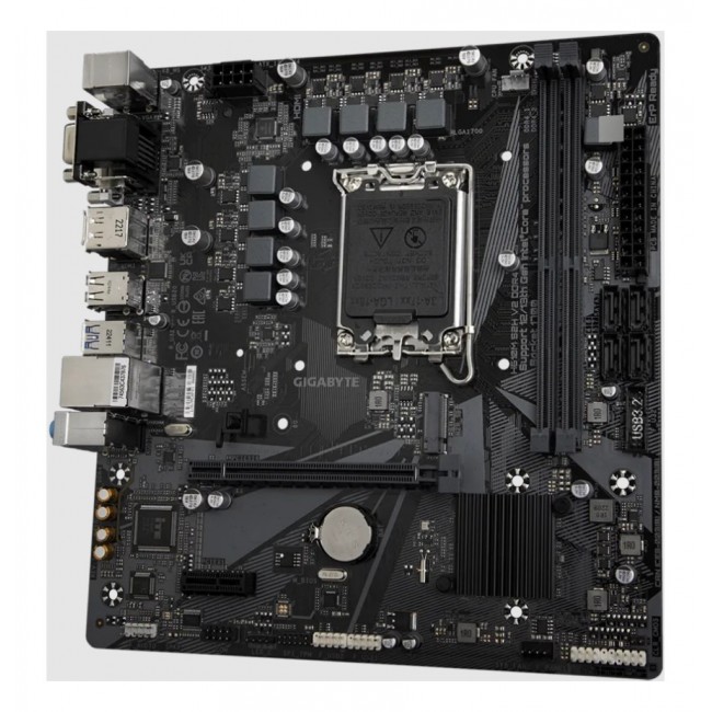 GIGABYTE H610M S2H V2 DDR4 Motherboard - Supports Intel Core 14th CPUs, 6+1+1 Hybrid Phases Digital VRM, up to 3200MHz DDR4 (OC), 1xPCIe 3.0 M.2, GbE LAN, USB 3.2 Gen 1