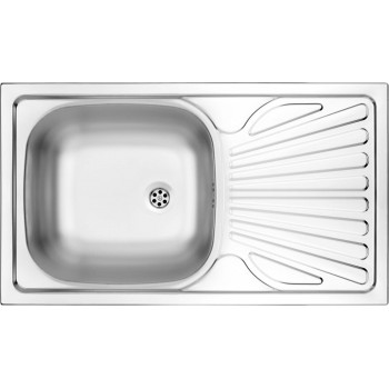 1-bowl steel sink with drainer