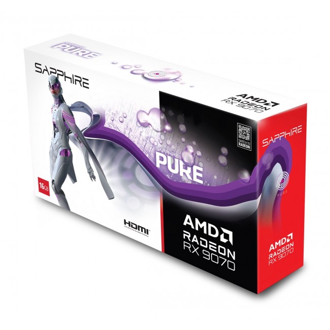 Sapphire PURE Radeon RX 9070 AMD 16 GB GDDR6 Sapphire PURE Radeon RX 9070 AMD 16 GB GDDR6