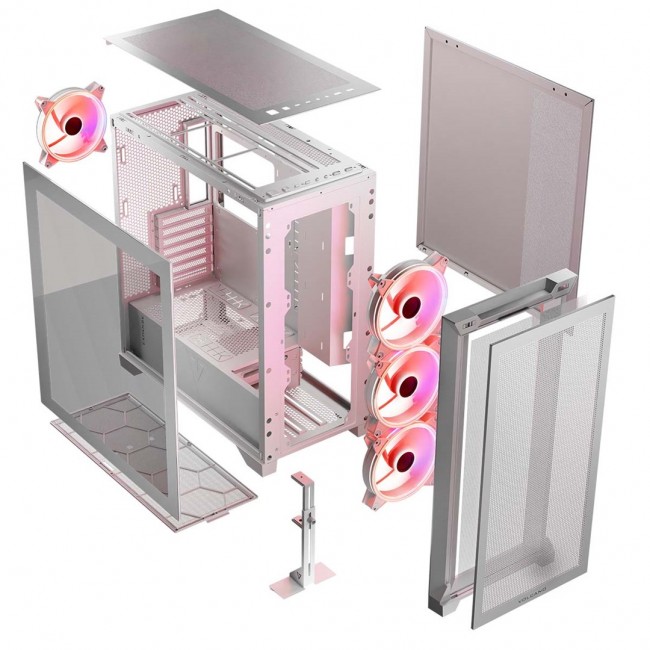 MODECOM Case VOLCANO EXPANSE S APEX ARGB MIDI White MODECOM Case VOLCANO EXPANSE S APEX ARGB MIDI White