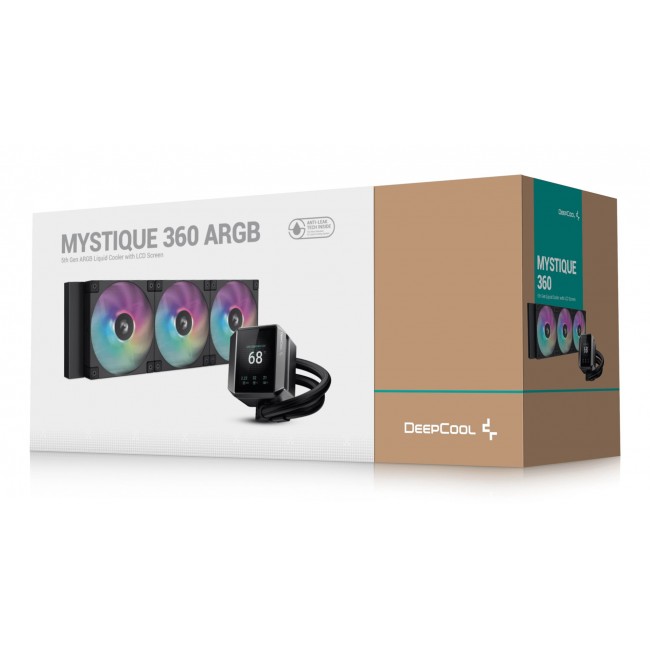 DeepCool MYSTIQUE 360 ARGB Processor All-in-one liquid cooler 12 cm Black 1 pc(s) DeepCool MYSTIQUE 360 ARGB Processor All-in-one liquid cooler 12 cm Black 1 pc(s)