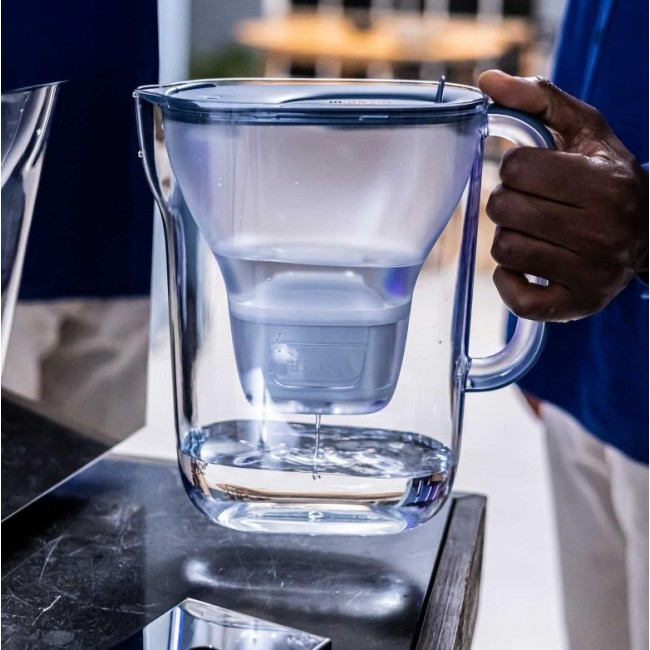 BRITA Style ESSENTIAL XL Water Filter Jug (Dark Blue) + 3 x MX Pro Pure Performance Filters