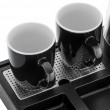 Adler AD 1354 Hotel kettle stainless steel 1.2 L + tray with cups black, steel