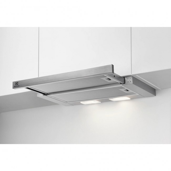 Electrolux LFP326S Semi built-in (pull out) Grey, Stainless steel 410 m /h
