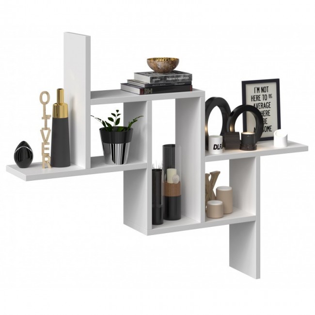 FIESTA hanging shelf 85x15x73.5 cm, white