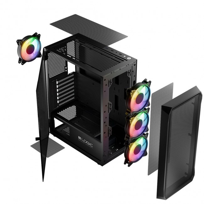Logic PORTOS ARGB MINIDI USB 3.0 Case Black Logic PORTOS ARGB MINIDI USB 3.0 Case Black