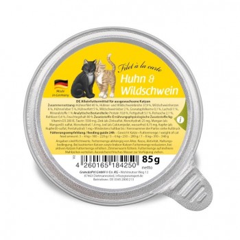 GRANATAPET Filet la carte Chicken with wild boar - wet cat food - 85g