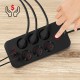 Maclean power strip, 6 socket extension + 4xUSB, 110-240V AC 50/60Hz, 2.1A max 2500W, 1.5 m, black, MCE389 B