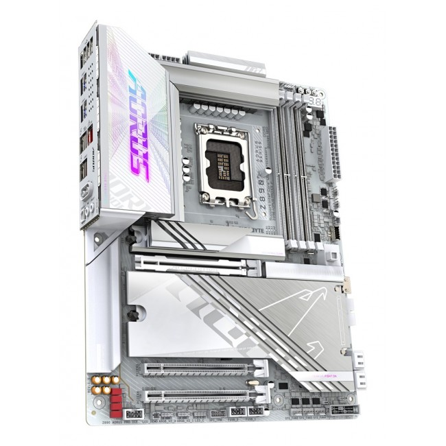 GIGABYTE Z890 AORUS PRO ICE Motherboard - Supports Intel Core Ultra (Series 2) CPUs, 16+1+2 phases VRM, up to 9500MHz DDR5 (OC), 1xPCIe 5.0 + 4xPCIe 4.0, Wi-Fi 7, 5GbE LAN, Thunderbolt 4