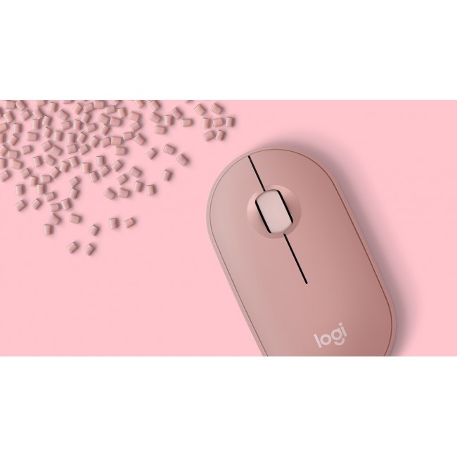 Logitech Pebble 2 M350s mouse Travel Ambidextrous RF Wireless + Bluetooth Optical 4000 DPI