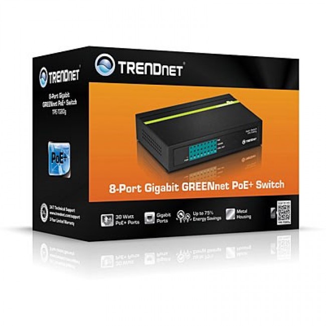 Trendnet TPE-TG80G network switch Unmanaged Power over Ethernet (PoE) Black Trendnet TPE-TG80G network switch Unmanaged Power over Ethernet (PoE) Black
