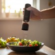 ELDOM ZMP5 BATTERY-POWERED PEPPER AND SALT GRINDER SET WITH STAND, BLACK