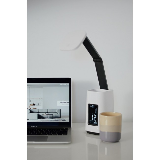 Activejet AJE-TECHNIC LED desk lamp with display white