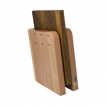 ARTELEGNO GRAND PRIX Magnetic beech wood knife block + kitchen board