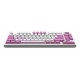 MSI FORGE GK600 TKL WIRELESS VIOLET keyboard Gaming USB + Bluetooth QWERTY Spanish Pink, Violet, White