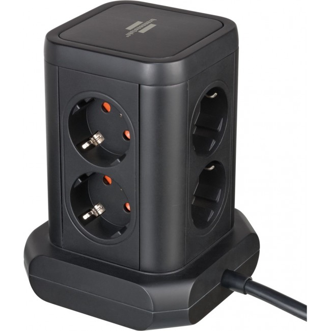 Brennenstuhl 1153560010 power extension 2 m 8 AC outlet(s) Indoor Black